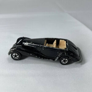 Hot Wheels 1982 Black Mercedes 504K Used Vintage Convertible Car Loose
